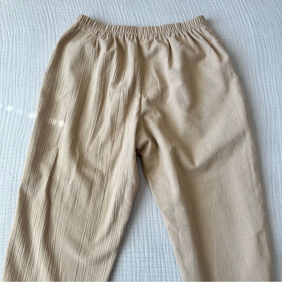 Vintage minimalist relaxed beige pants - Picture 5 of 5